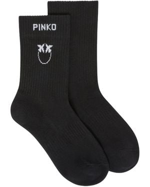 Pinko Socken Mit Logo - Schwarz