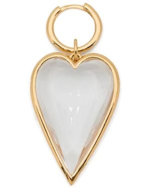 Avgvst Rock-Crystal-Heart Earring - White