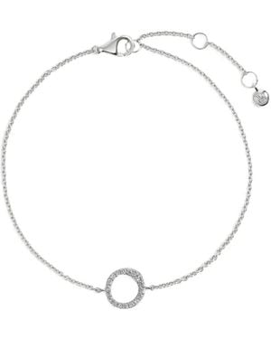 Monica Vinader Bracciale A Catena Riva Con Pavé Di Diamanti - Bianco