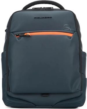 Piquadro Sac À Dos Zippé - Bleu