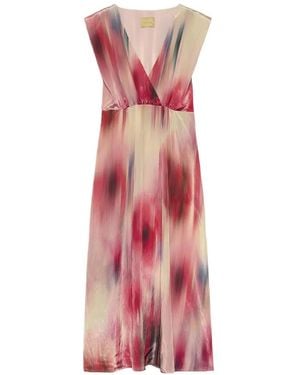 Momoní Libelula V-Neck Maxi Dress - Pink
