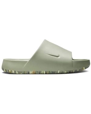 Nike Calm Debossed-Logo Slides - Green