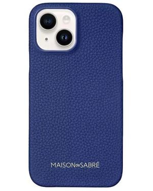 Maison De Sabre Leather Phone Case (Iphone 15) - Blue