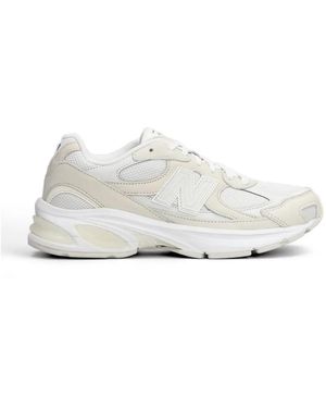 New Balance X Comme Des Garçons Homme Panelled Sneakers - White