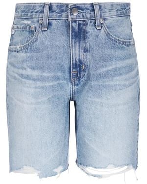 AG Jeans Ex-Boyfriend Denim Shorts - Blue
