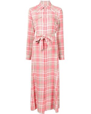 Polo Ralph Lauren Plaid Check Shirt Dress - Pink