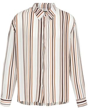 Amir Slama Stripe-Patterned Long-Sleeve Shirt - White