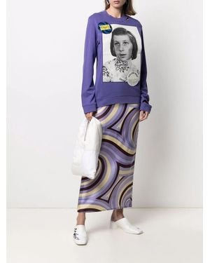 Raf Simons Sudadera Con Estampado De Fotografía - Azul