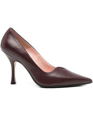Anna F. Pointed-Toe Stiletto Pumps - Brown