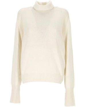 Oliver Lattughi Roll-Neck Cashmere Jumper - White