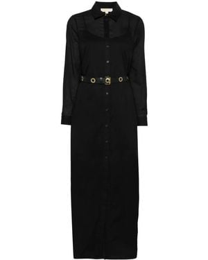 MICHAEL Michael Kors Langes Hemdkleid - Schwarz