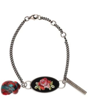 Dries Van Noten Kettenarmband Mit Anhängern - Weiß