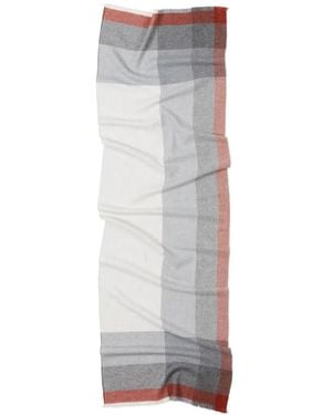 Brunello Cucinelli Écharpe En Sergé À Carreaux - Gris