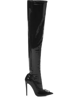 Philipp Plein Plein Latex Boots - Black