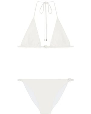Courreges Bikini Con Fibbia - Bianco