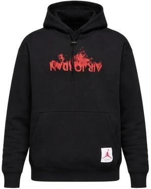 Nike Retro 4 Graphic-Print Drawstring Hoodie - Black