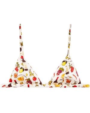 Fleur du Mal Luxe Triangle Bra - Natural