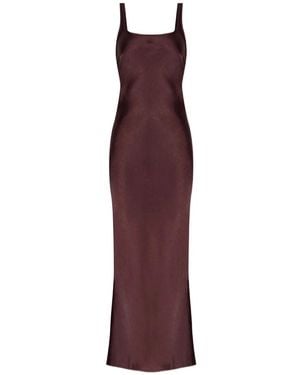 Samsøe & Samsøe Sanuna Square-Neck Split Dress - Purple