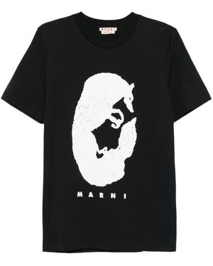Marni プリント Tシャツ - ブラック
