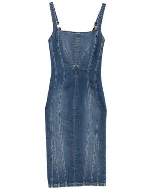 Elisabetta Franchi Panelled Square-Neck Dress - Blue