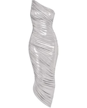 Norma Kamali One-Shoulder Draped Dress - White