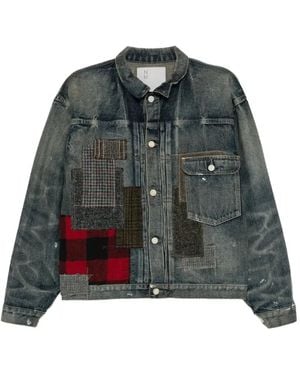 Junya Watanabe X New Manual Patchwork Denim Jacket - Green