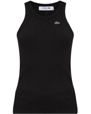 Lacoste Cotton Tank Top - Black