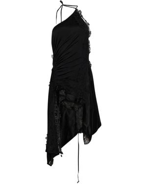 Vetements Kleid mit Spitzendetail - Schwarz