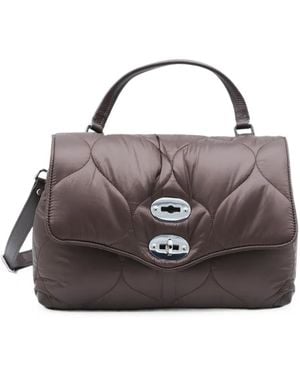 Zanellato Small Postina Quilted Leather Tote Bag - Brown