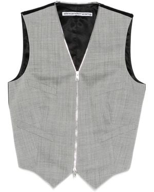 Alexander Wang Tailored Zipper Vest - Grey