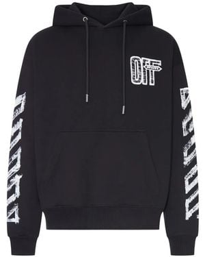 Off-White c/o Virgil Abloh Graphic-Print Hoodie - Black