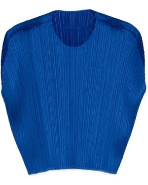 Pleats Please Issey Miyake Pleated Top - Blue