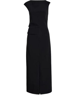 Proenza Schouler Damea Matte Crepe Midi Dress - Black