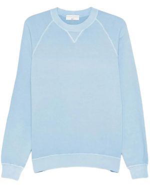 FILIPPO DE LAURENTIIS Raglan-Sleeve Cotton Sweatshirt - Blue