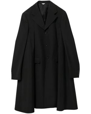 Comme des Garçons Pleated Wool Coat - Black