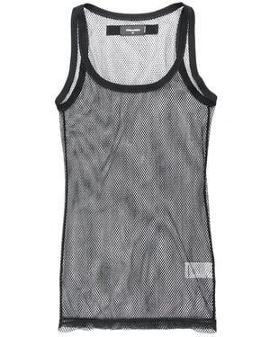 DSquared² Longline Mesh Tank - Grijs