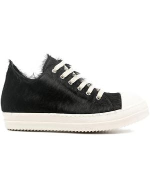 Rick Owens Fur Low Trainers - Black