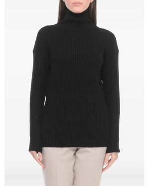 Antonelli Jersey Con Cuello Vuelto - Negro