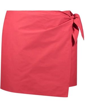 RED Valentino Skorts Cruzados Con Lazo Lateral - Rojo
