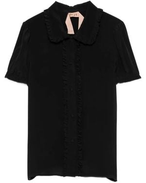 N°21 Blouse À Volants - Black