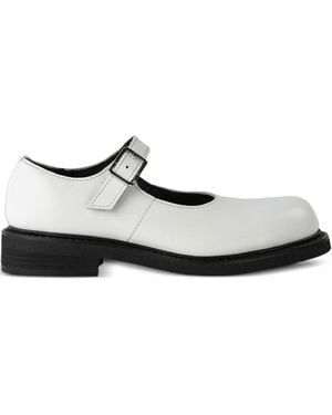 Comme des Garçons Mary Janes Teiban Goodyear Con Fibbia - Bianco
