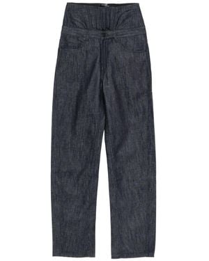 Mugler Jeans Con Corsetto - Blu