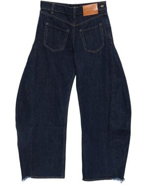 A.W.A.K.E. MODE Vaqueros Mirror Con Aplique Lateral - Azul