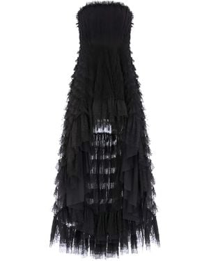 Needle & Thread Robe-Bustier À Volants - Noir