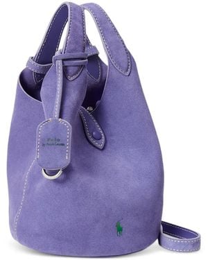 Polo Ralph Lauren Polo Play Leather Tote Bag - Purple