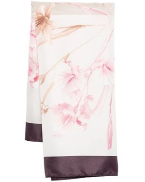 Liu Jo Floral-Print Scarf - White