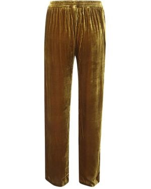 BIANCO LEVRIN Velvet elasticated-waist trousers - Natur