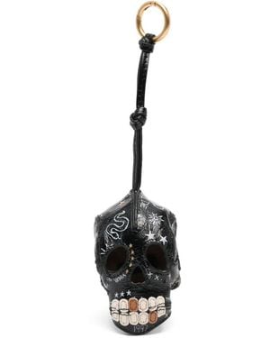 Zadig & Voltaire Big Skull Keyring - White