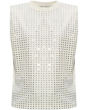 Golden Goose Top With Appliqués - White