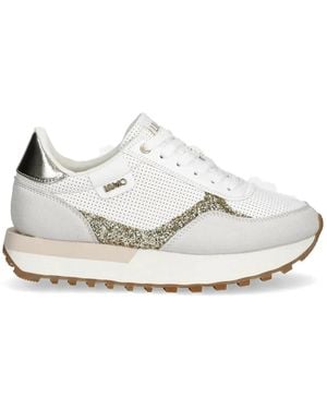 Liu Jo Glitter-Embellished Trainers - White